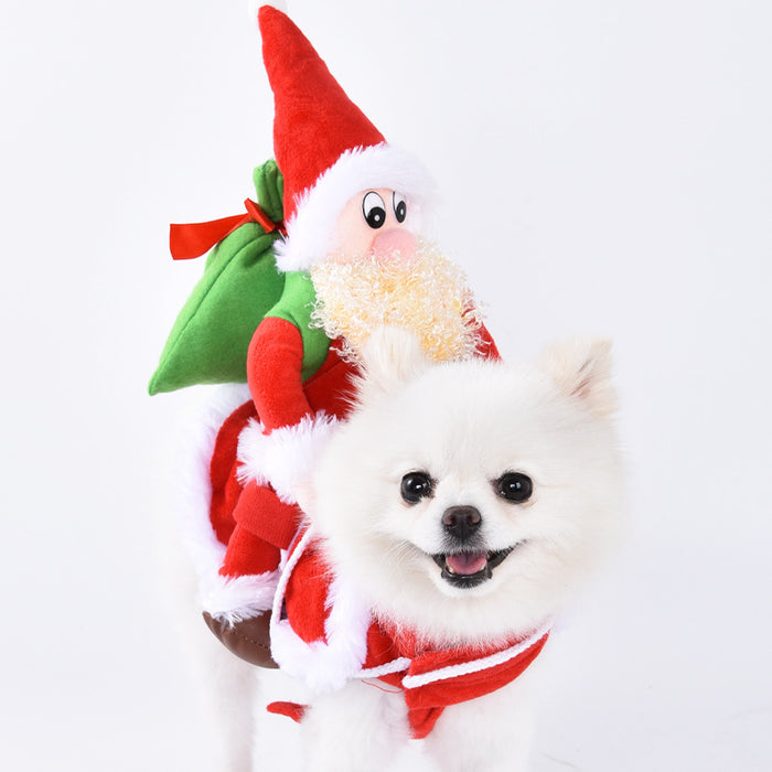 Santa Rider Pet Costume